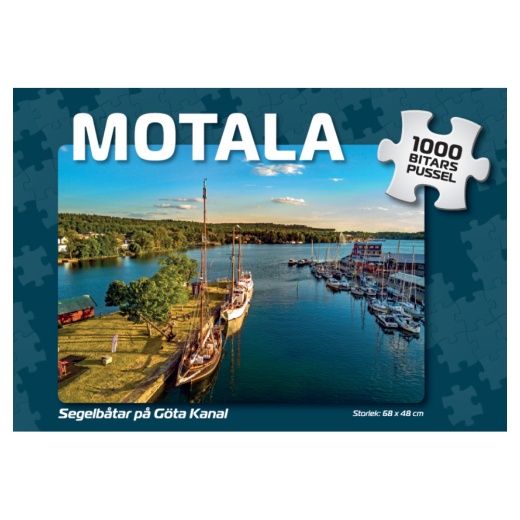 Svenska Pussel: Motala Segelbåtar på Göta Kanal 1000 Bitar i gruppen PUSSEL / 1000 bitar hos Spelexperten (4067)