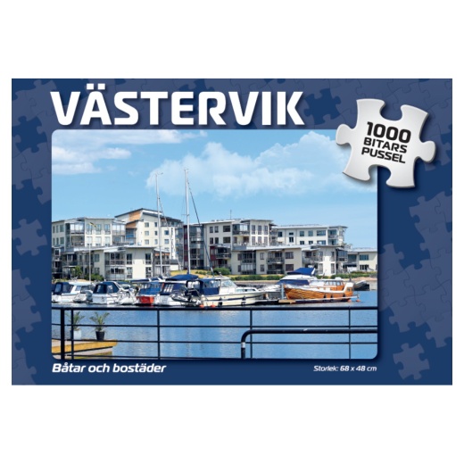 Svenska Pussel: Västervik Båtar och bostäder 1000 Bitar i gruppen PUSSEL / 1000 bitar hos Spelexperten (4070)