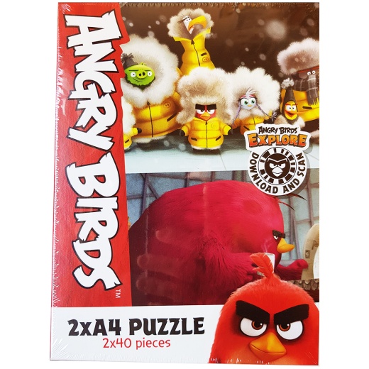 Angry Birds 2xA4 Puzzle 2x40 Bitar i gruppen  hos Spelexperten (40855405)