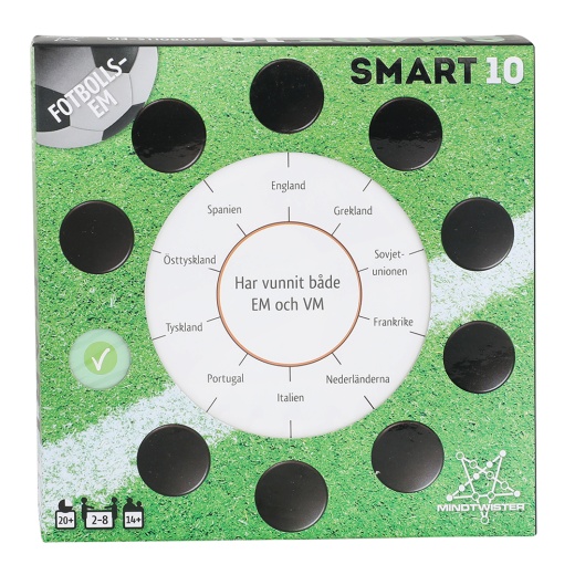 Smart 10: Frågekort Fotbolls-EM (Exp.) i gruppen SÄLLSKAPSSPEL / Spelserier / Smart 10 hos Spelexperten (40860288)