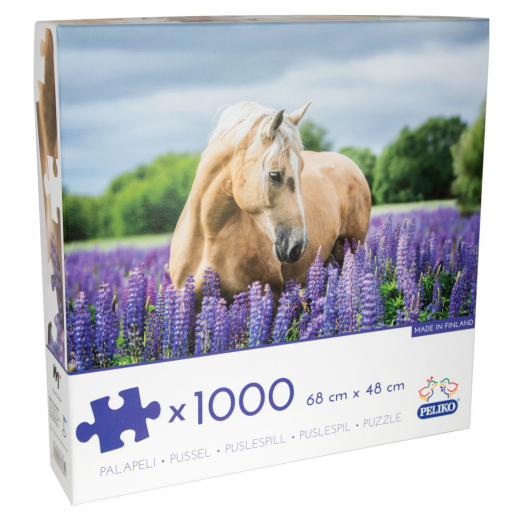 Peliko Pussel - Häst med Blommor 1000 Bitar i gruppen  hos Spelexperten (40870491-007)