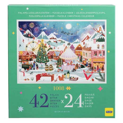Peliko Pusselkalender 24 x 42 Bitar i gruppen PUSSEL / Julpussel hos Spelexperten (40870666)