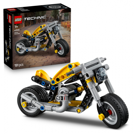 LEGO Technic - Gul motorcykel  i gruppen LEKSAKER / LEGO / LEGO Technic hos Spelexperten (42225)