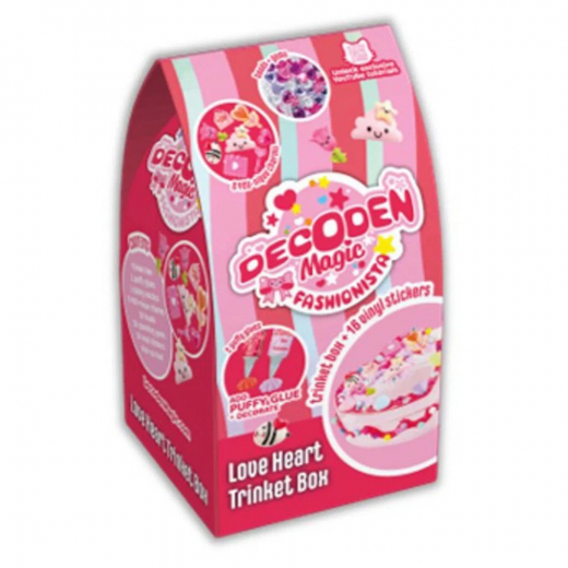 Decoden Magic Fashionista - Love Heart Trinket Box i gruppen LEKSAKER / Skapa & måla / Decoden Magic hos Spelexperten (481-0932)