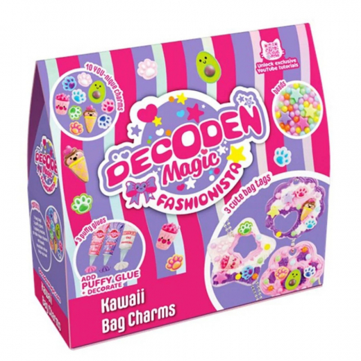 Decoden Magic Fashionista - Kawaii Bag Charms i gruppen LEKSAKER / Skapa & måla / Decoden Magic hos Spelexperten (481-1014)