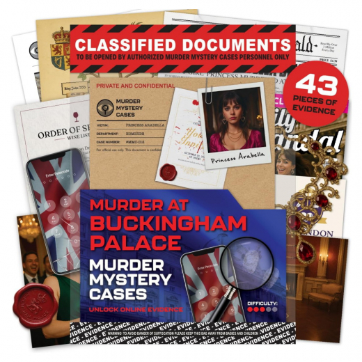 Murder Mystery Cases: Murder at Buckingham Palace i gruppen SÄLLSKAPSSPEL / Escape Room / Mordgåtor & utredningar hos Spelexperten (5061111040878)