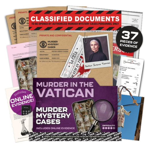 Murder Mystery Cases: Murder in The Vatican i gruppen SÄLLSKAPSSPEL / Escape Room / Mordgåtor & utredningar hos Spelexperten (5061111040885)