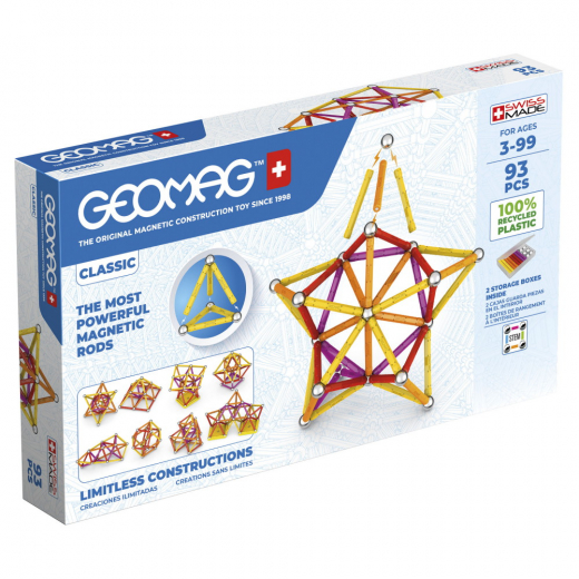 Geomag Classic Recycled 93 Bitar i gruppen LEKSAKER / Byggklossar / Geomag hos Spelexperten (51024027)