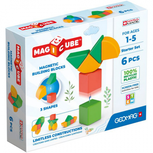 Geomag Magicube Re Shapes Starter Set 6 bitar i gruppen LEKSAKER / Byggklossar / Geomag hos Spelexperten (51024077)