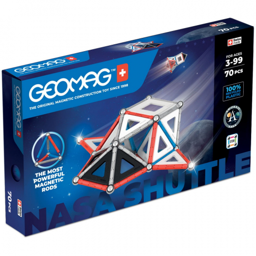 Geomag NASA Shuttle 70 Bitar i gruppen LEKSAKER / Byggklossar / Geomag hos Spelexperten (51025006)