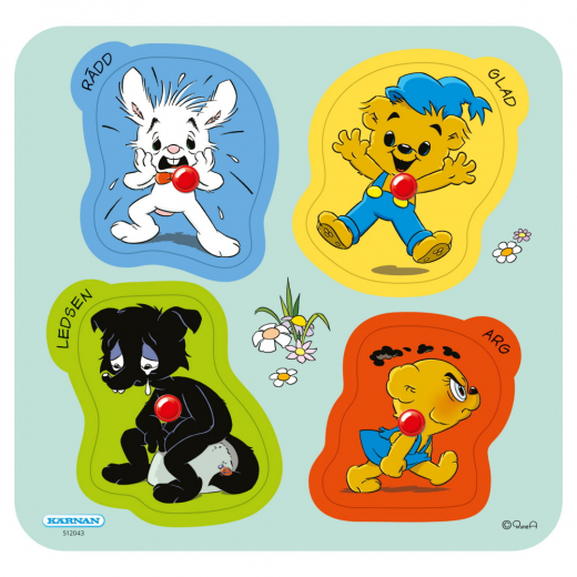 Knoppussel: Bamse 4 bitar i gruppen PUSSEL / Barnpussel hos Spelexperten (512043)