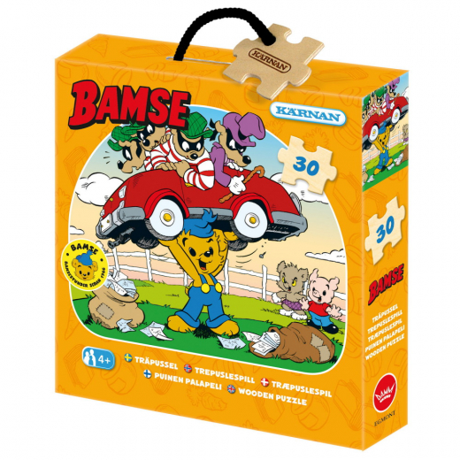 Kärnan Träpussel - Bamse 30 Bitar i gruppen PUSSEL / Barnpussel hos Spelexperten (523058)