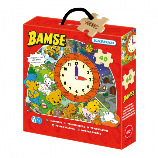 Kärnan Pussel: Bamse Klockan 40 bitar  i gruppen PUSSEL / Barnpussel hos Spelexperten (524054)