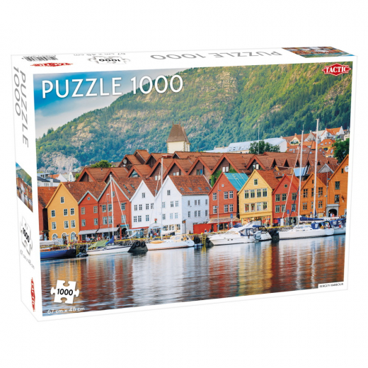 Tactic Pussel: Bergen Harbour 1000 Bitar i gruppen PUSSEL / 1000 bitar hos Spelexperten (56645)