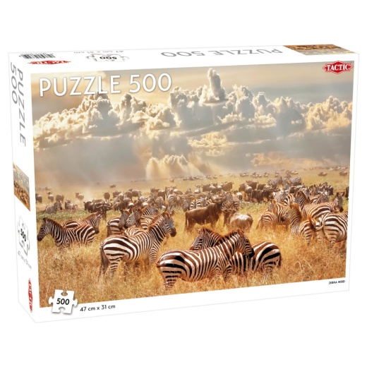 Tactic Pussel: Zebra Herd 500 bitar i gruppen PUSSEL / < 750 bitar hos Spelexperten (56655)