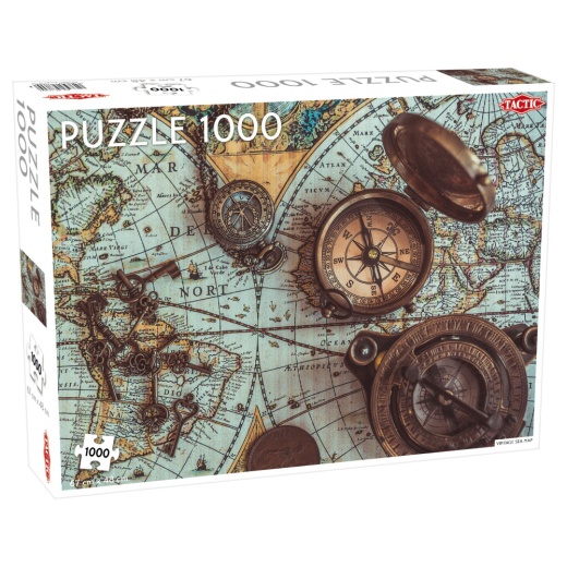 Tactic Pussel: Vintage Sea Map 1000 bitar i gruppen PUSSEL / 1000 bitar hos Spelexperten (56756)