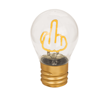 Lampa Light Bulb Middlefinger i gruppen LEKSAKER / Inredning / Lampor hos Spelexperten (579878)