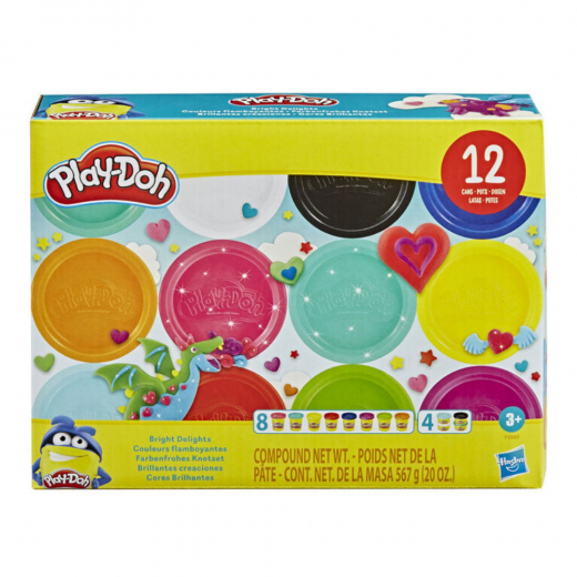 Play-Doh Bright Delights 12-Pack i gruppen LEKSAKER / Play-Doh hos Spelexperten (5858551)