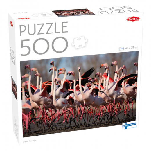 Tactic Pussel: Greater Flamingos 500 Bitar i gruppen PUSSEL / < 750 bitar hos Spelexperten (59215)
