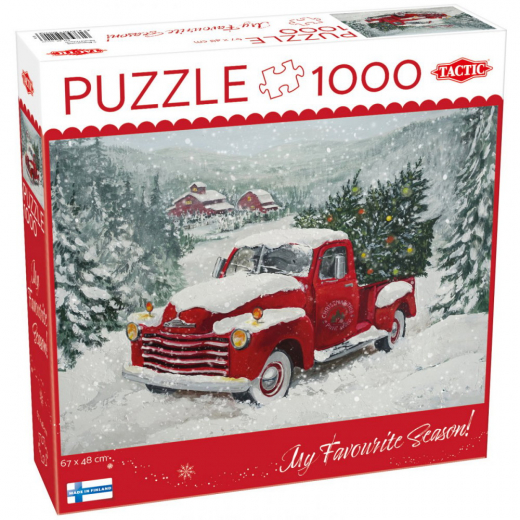 Tactic Pussel: Christmas Tree Truck 1000 bitar i gruppen PUSSEL / 1000 bitar hos Spelexperten (59220)