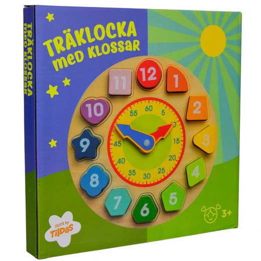 Träklocka med klossar i gruppen SÄLLSKAPSSPEL / Pedagogiska spel hos Spelexperten (60-1424)