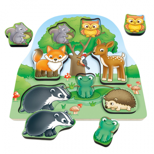 Orchard Toys Woodland Chunky Pussel i Trä i gruppen PUSSEL / Barnpussel hos Spelexperten (600134)