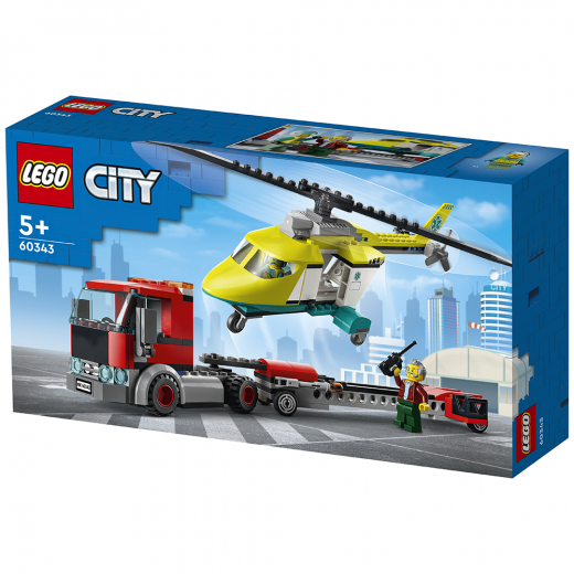 LEGO City - Räddningshelikoptertransport i gruppen  hos Spelexperten (60343)