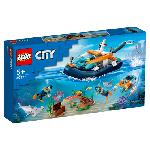 LEGO City - Utforskare och dykarbåt i gruppen LEKSAKER / LEGO / LEGO City hos Spelexperten (60377)