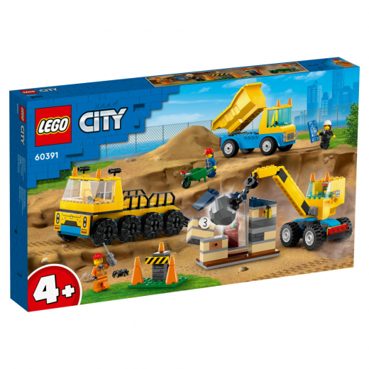 LEGO City - Byggfordon och kran med rivningskula i gruppen LEKSAKER / LEGO / LEGO City hos Spelexperten (60391)