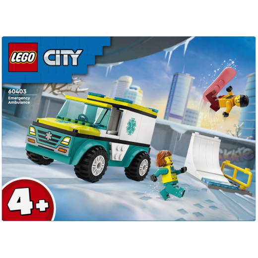 LEGO City -  Ambulans och snowboardåkare i gruppen LEKSAKER / LEGO / LEGO City hos Spelexperten (60403)