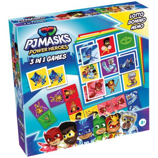 Pyjamashjältarna 3 i 1 Spel (Swe) i gruppen SÄLLSKAPSSPEL / Barnspel hos Spelexperten (60483)