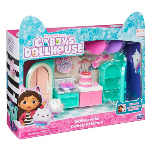 Gabby's Dollhouse - Cakey's Kitchen i gruppen LEKSAKER / Figurer och lekset / Gabby's Dollhouse hos Spelexperten (6062035)