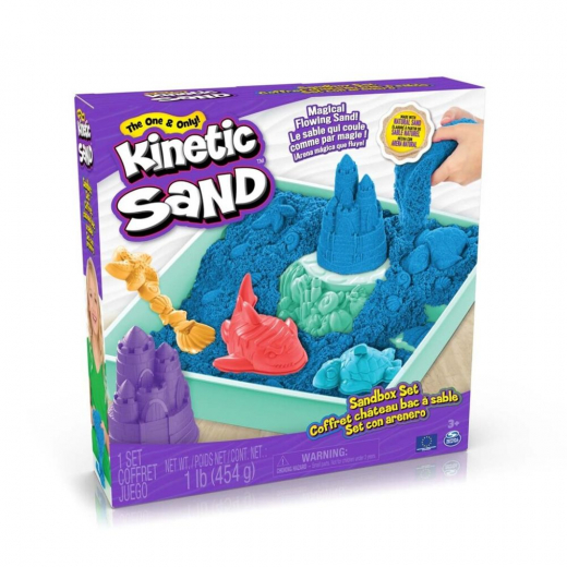 Kinetic Sand Sandlåda Set - Blå i gruppen LEKSAKER / Skapa & måla / Kinetic Sand hos Spelexperten (6067478)