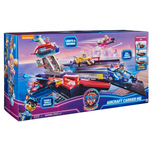 Paw Patrol Mighty Movie Hangarfartyg HQ i gruppen LEKSAKER / Figurer och lekset / Paw Patrol hos Spelexperten (6067496)