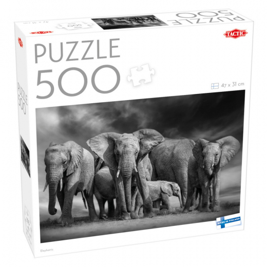Tactic Pussel: Elephants 500 Bitar i gruppen PUSSEL / < 750 bitar hos Spelexperten (60683)