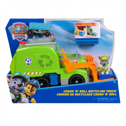 Paw Patrol - Rocky Crush N' Roll Recycling Truck i gruppen LEKSAKER / Figurer och lekset hos Spelexperten (6071248)