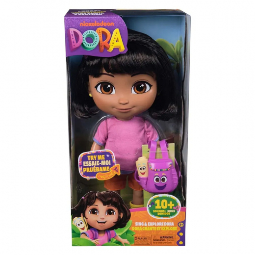 Dora The Explorer Sing & Explore Dora Doll 30 cm i gruppen LEKSAKER / Figurer och lekset hos Spelexperten (6073380)