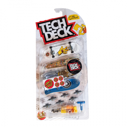 Tech Deck Skate 4 Pack Multipack - Simpsons i gruppen LEKSAKER / Figurer och lekset hos Spelexperten (6074136)