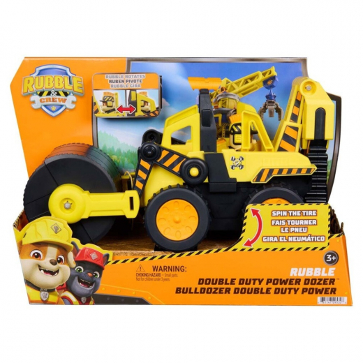Rubble & Crew Double Duty Power Dozer Lekfordon 42 cm i gruppen LEKSAKER / Figurer och lekset / Paw Patrol hos Spelexperten (6074760)