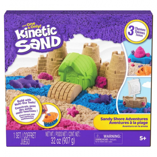 Kinetic Sand - Sandy Shore Adventures i gruppen LEKSAKER / Skapa & måla / Kinetic Sand hos Spelexperten (6076422)