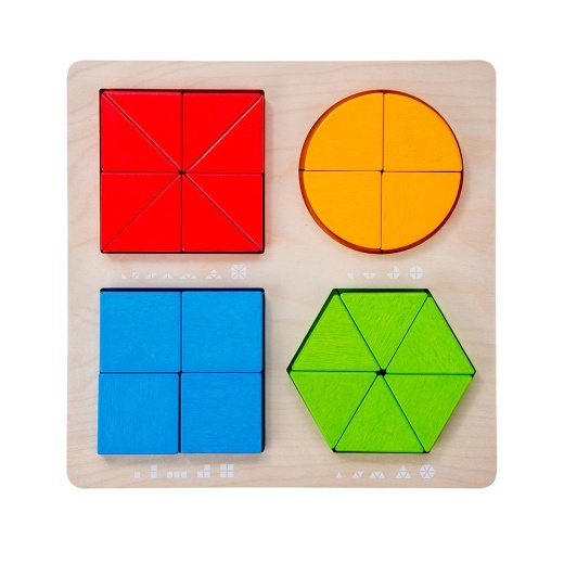 Träpussel geometri - Engelhart Education i gruppen SÄLLSKAPSSPEL / Pedagogiska spel hos Spelexperten (610034)