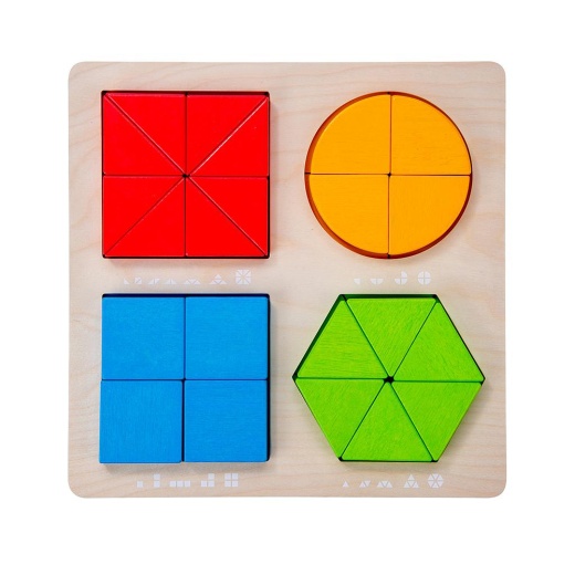 Träpussel geometri - Engelhart Education i gruppen SÄLLSKAPSSPEL / Pedagogiska spel hos Spelexperten (610034)