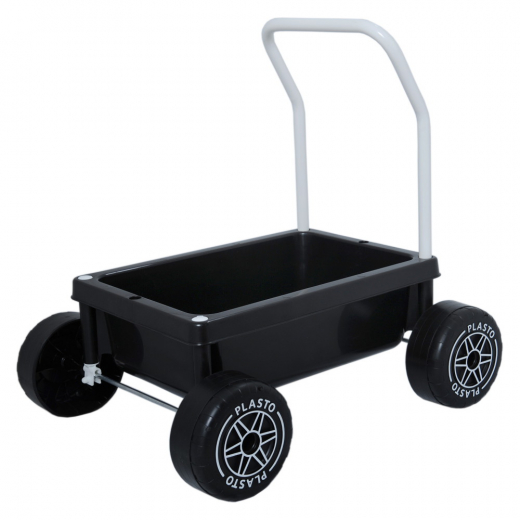 Plasto Lära-gå-vagn - Svart i gruppen LEKSAKER / Barn & baby hos Spelexperten (6410310210688)