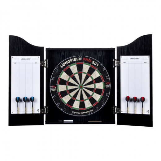 Longfield Darts Pro Set - Svart i gruppen SPELBORD / Dart / Tavlor / Traditionella hos Spelexperten (65015)
