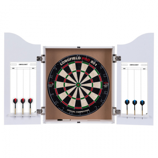 Longfield Darts Pro Set - Vit i gruppen SPELBORD / Dart / Tavlor / Traditionella hos Spelexperten (65019)