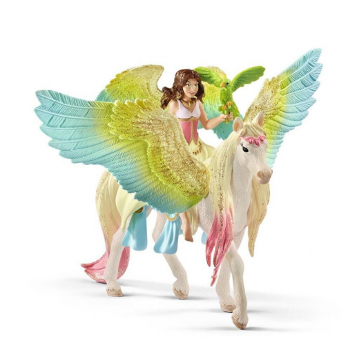 Schleich Elvan Surah med Glittrig Pegasus i gruppen LEKSAKER / Figurer och lekset hos Spelexperten (70566)