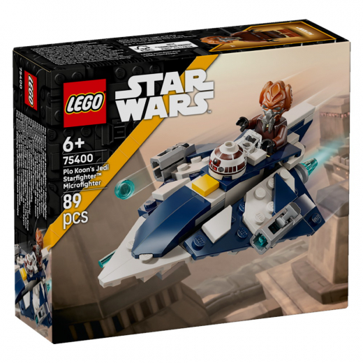 LEGO Star Wars - Plo Koon's Jedi Starfighter Microfighter i gruppen LEKSAKER / LEGO / LEGO Star Wars hos Spelexperten (75400)