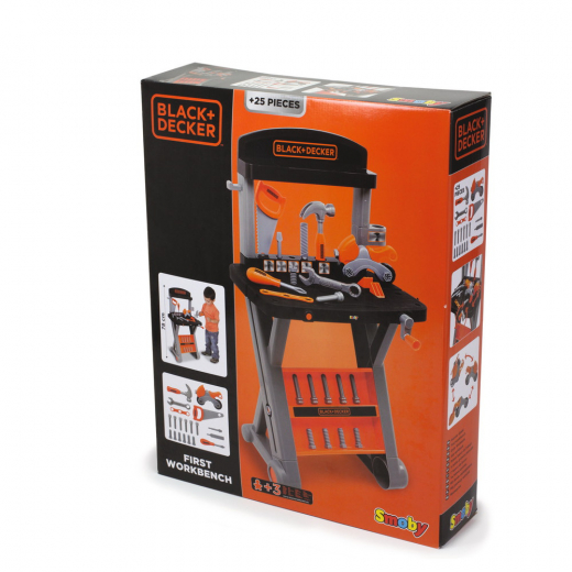 Black & Decker - Verktygsbänk med 15 Verktyg i gruppen LEKSAKER / Rollek / Leksaksverktyg hos Spelexperten (7600360300)