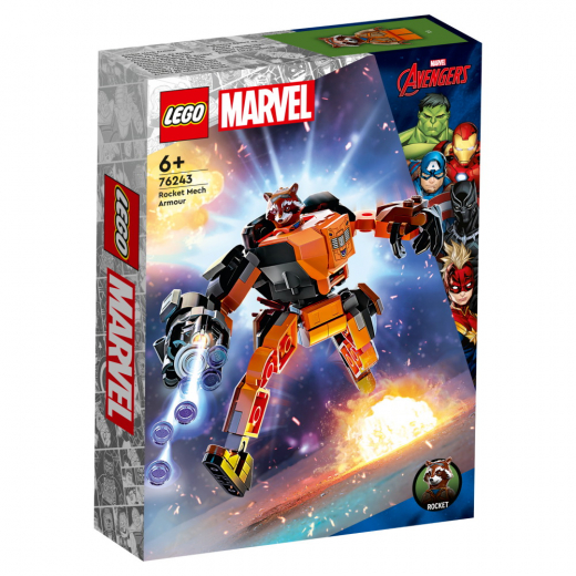 LEGO Marvel - Rocket i robotrustning i gruppen LEKSAKER / LEGO / LEGO Marvel hos Spelexperten (76243)