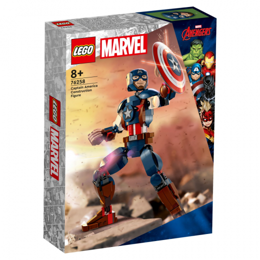 LEGO Marvel - Captain America byggfigur i gruppen LEKSAKER / LEGO / LEGO Marvel hos Spelexperten (76258)